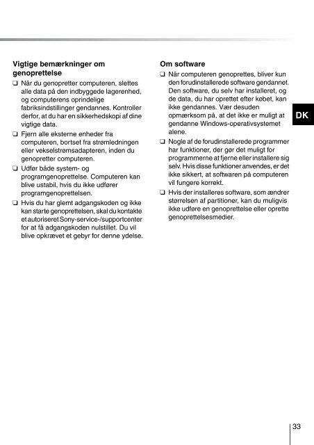 Sony VPCF13E1R - VPCF13E1R Guida alla risoluzione dei problemi Finlandese