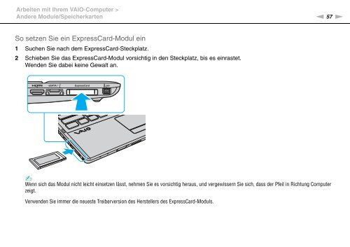 Sony VPCF13E1R - VPCF13E1R Istruzioni per l'uso Tedesco