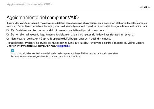 Sony VPCF13E1R - VPCF13E1R Istruzioni per l'uso Italiano