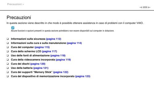 Sony VPCF13E1R - VPCF13E1R Istruzioni per l'uso Italiano