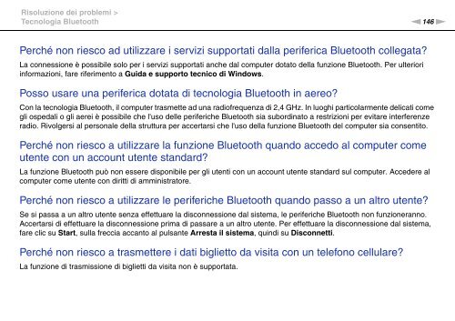 Sony VPCF13E1R - VPCF13E1R Istruzioni per l'uso Italiano