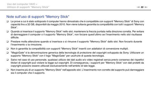 Sony VPCF13E1R - VPCF13E1R Istruzioni per l'uso Italiano