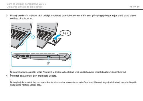 Sony VPCF13E1R - VPCF13E1R Istruzioni per l'uso Rumeno