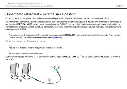 Sony VPCF13E1R - VPCF13E1R Istruzioni per l'uso Rumeno