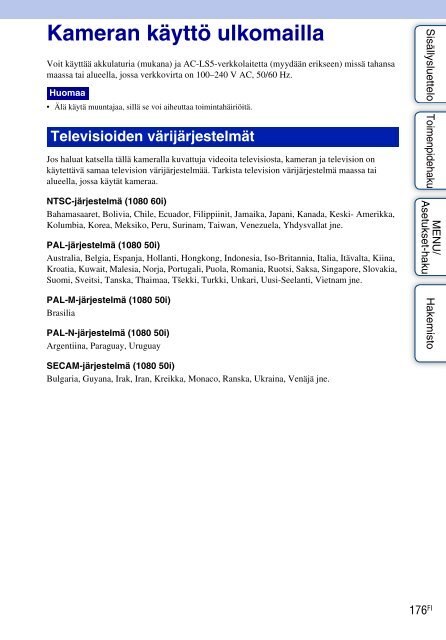 Sony DSC-TX9 - DSC-TX9 Istruzioni per l'uso Finlandese