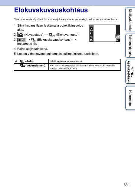 Sony DSC-TX9 - DSC-TX9 Istruzioni per l'uso Finlandese