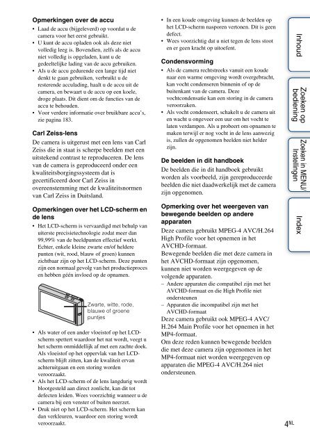 Sony DSC-TX9 - DSC-TX9 Istruzioni per l'uso Olandese