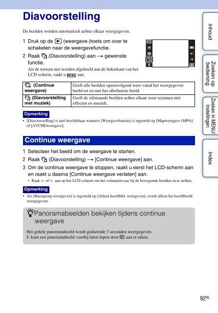 Sony DSC-TX9 - DSC-TX9 Istruzioni per l'uso Olandese