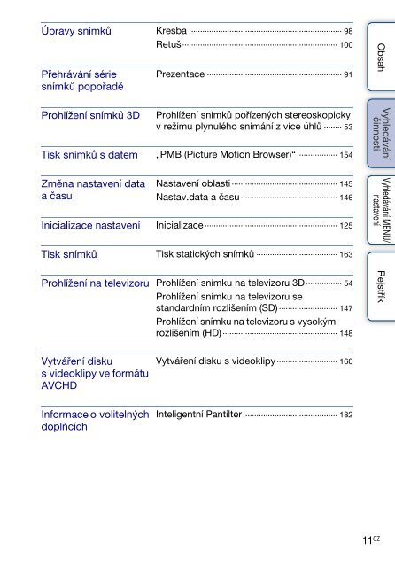 Sony DSC-TX9 - DSC-TX9 Istruzioni per l'uso Ceco