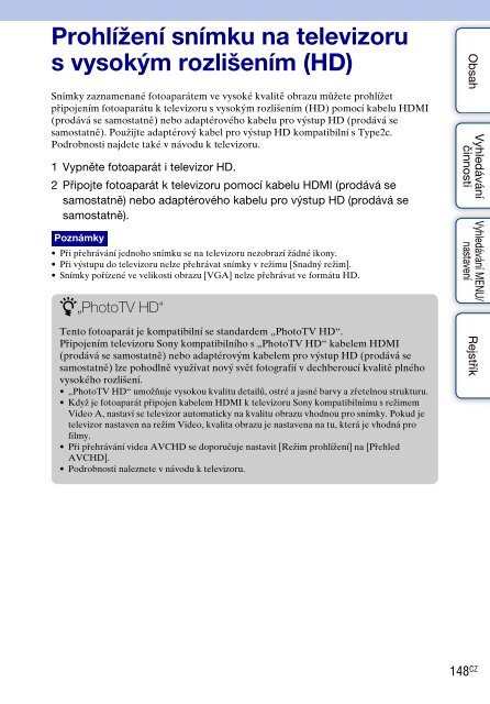 Sony DSC-TX9 - DSC-TX9 Istruzioni per l'uso Ceco