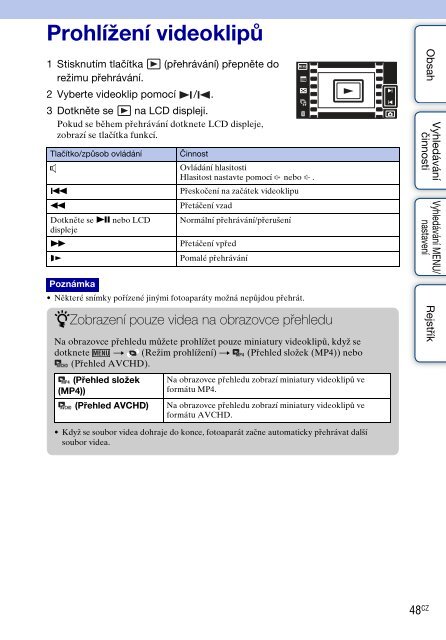 Sony DSC-TX9 - DSC-TX9 Istruzioni per l'uso Ceco