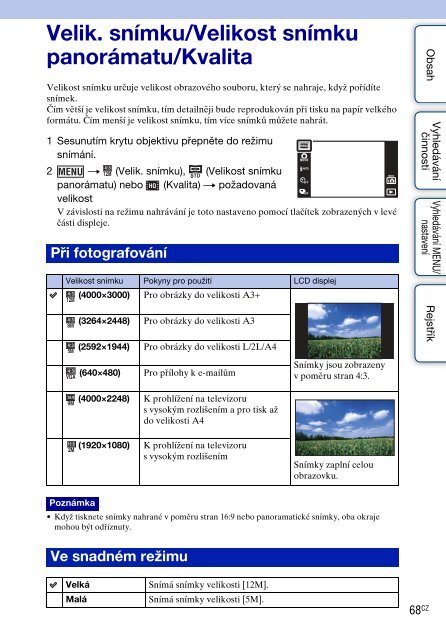 Sony DSC-TX9 - DSC-TX9 Istruzioni per l'uso Ceco