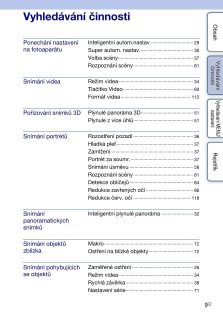 Sony DSC-TX9 - DSC-TX9 Istruzioni per l'uso Ceco