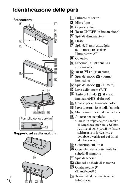 Sony DSC-TX9 - DSC-TX9 Istruzioni per l'uso Inglese