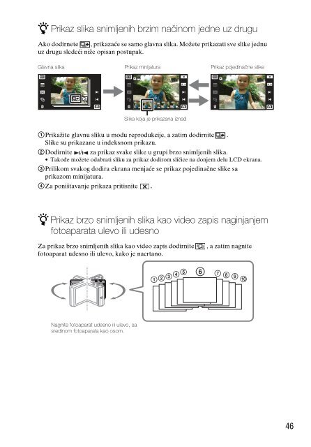 Sony DSC-TX9 - DSC-TX9 Istruzioni per l'uso Serbo