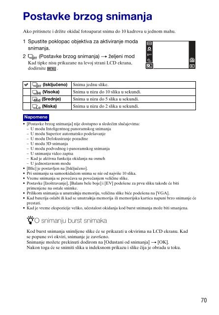 Sony DSC-TX9 - DSC-TX9 Istruzioni per l'uso Serbo