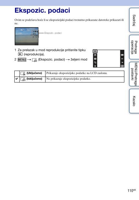 Sony DSC-TX9 - DSC-TX9 Istruzioni per l'uso Croato