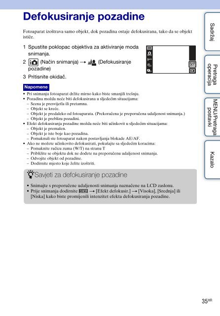 Sony DSC-TX9 - DSC-TX9 Istruzioni per l'uso Croato