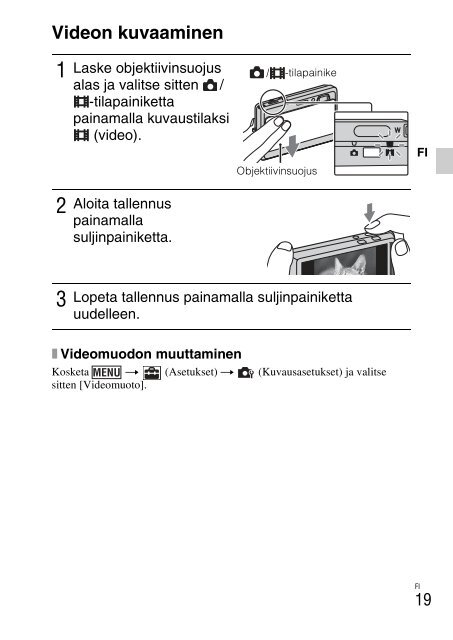 Sony DSC-TX9 - DSC-TX9 Istruzioni per l'uso Finlandese