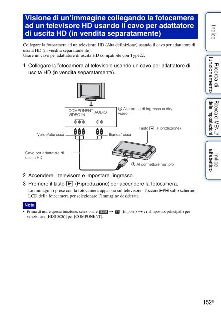 Sony DSC-TX9 - DSC-TX9 Istruzioni per l'uso Italiano