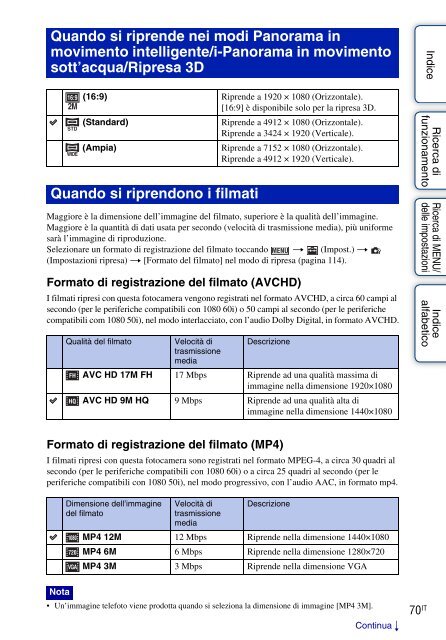 Sony DSC-TX9 - DSC-TX9 Istruzioni per l'uso Italiano