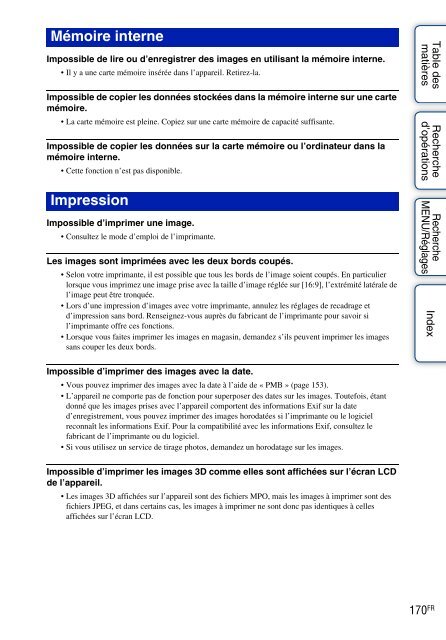 Sony DSC-TX9 - DSC-TX9 Istruzioni per l'uso Francese