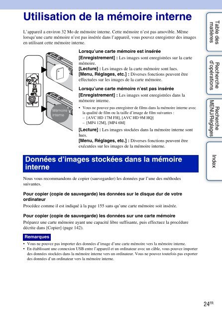 Sony DSC-TX9 - DSC-TX9 Istruzioni per l'uso Francese