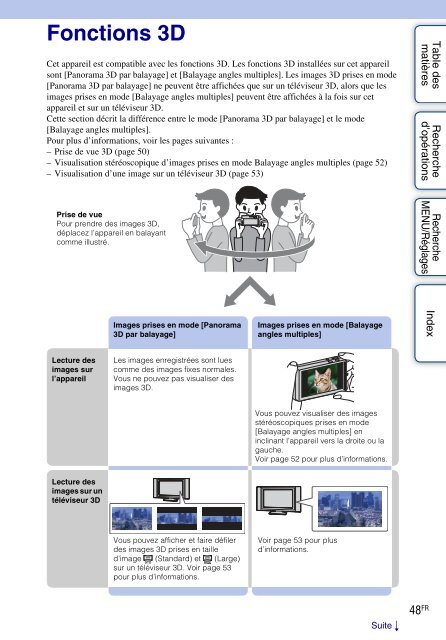 Sony DSC-TX9 - DSC-TX9 Istruzioni per l'uso Francese