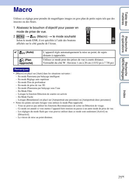 Sony DSC-TX9 - DSC-TX9 Istruzioni per l'uso Francese