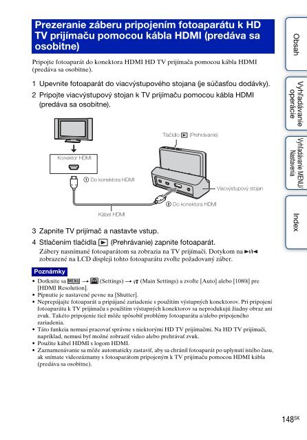 Sony DSC-TX9 - DSC-TX9 Istruzioni per l'uso Slovacco