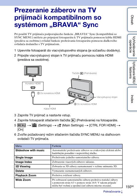 Sony DSC-TX9 - DSC-TX9 Istruzioni per l'uso Slovacco