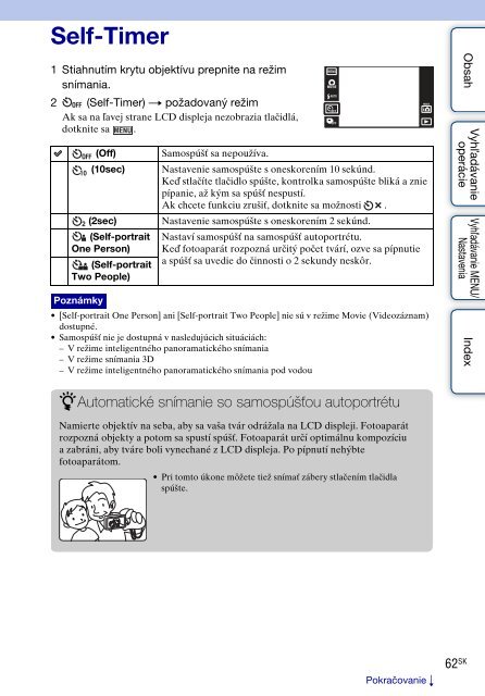 Sony DSC-TX9 - DSC-TX9 Istruzioni per l'uso Slovacco