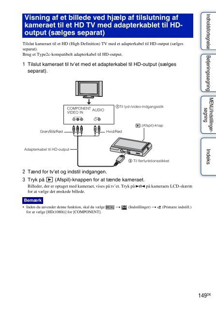 Sony DSC-TX9 - DSC-TX9 Istruzioni per l'uso Danese