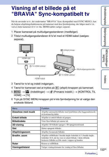 Sony DSC-TX9 - DSC-TX9 Istruzioni per l'uso Danese