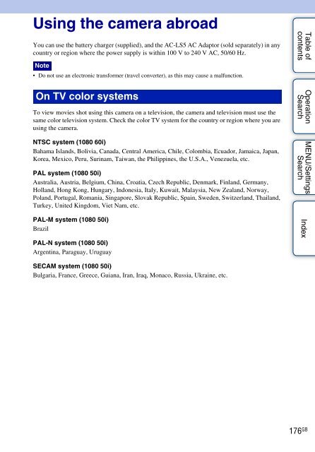 Sony DSC-TX9 - DSC-TX9 Istruzioni per l'uso Inglese