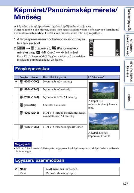 Sony DSC-TX9 - DSC-TX9 Istruzioni per l'uso Ungherese