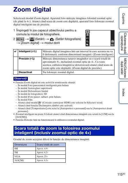 Sony DSC-TX9 - DSC-TX9 Istruzioni per l'uso Rumeno