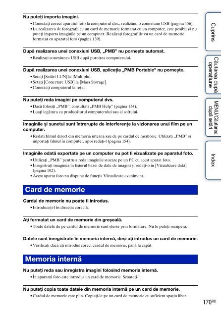 Sony DSC-TX9 - DSC-TX9 Istruzioni per l'uso Rumeno