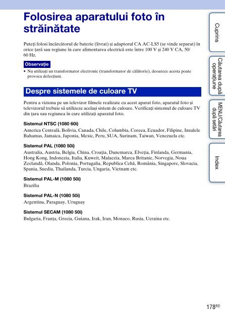 Sony DSC-TX9 - DSC-TX9 Istruzioni per l'uso Rumeno