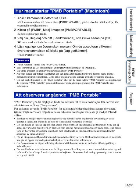 Sony DSC-TX9 - DSC-TX9 Istruzioni per l'uso Svedese