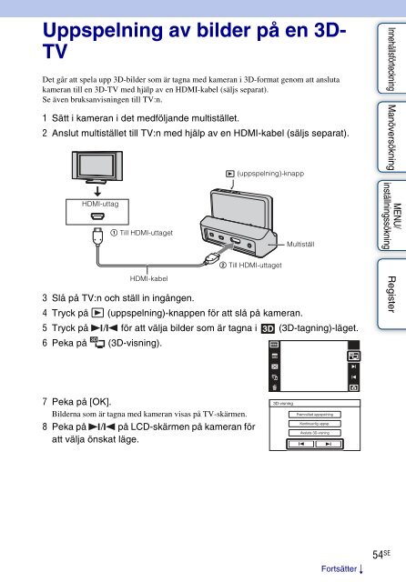 Sony DSC-TX9 - DSC-TX9 Istruzioni per l'uso Svedese