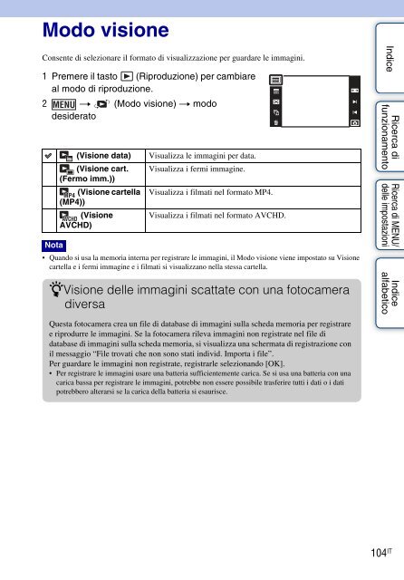 Sony DSC-TX9 - DSC-TX9 Istruzioni per l'uso