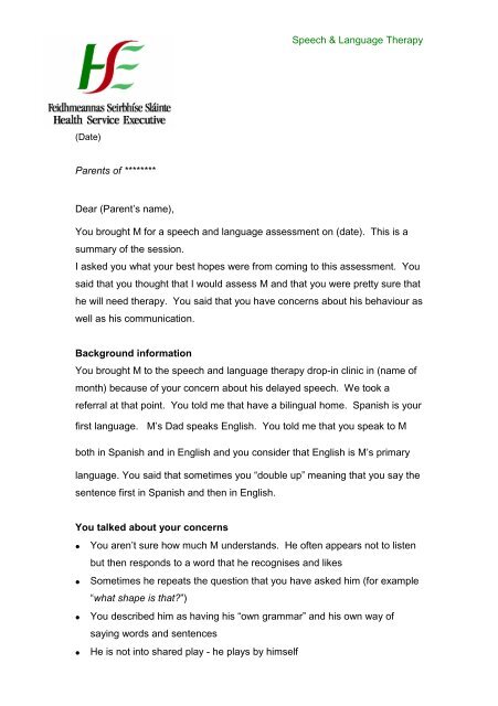 Example Of Letter Written After First Appointment Example Of Letter Written After First Appointment