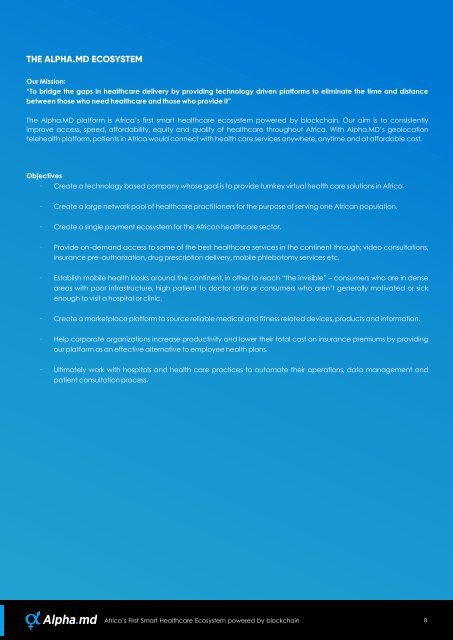 ALPHA MEDICAL WHITEPAPER