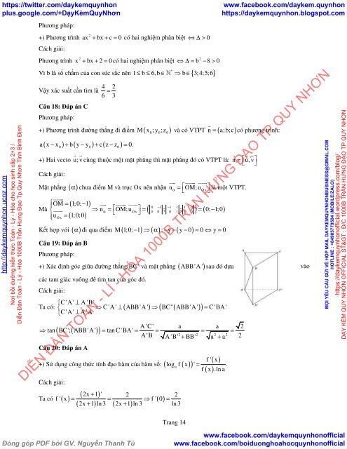 Bộ đề thi thử THPT QG 2018 Các môn TOÁN - LÍ - HÓA Các trường THPT Cả nước CÓ HƯỚNG DẪN GIẢI (Lần 7) [DC09042018]