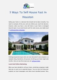 3 Ways To Sell House Fast In Houston