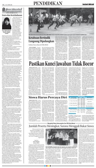 RADAR BEKASI EDISI  9 APRIL 2018