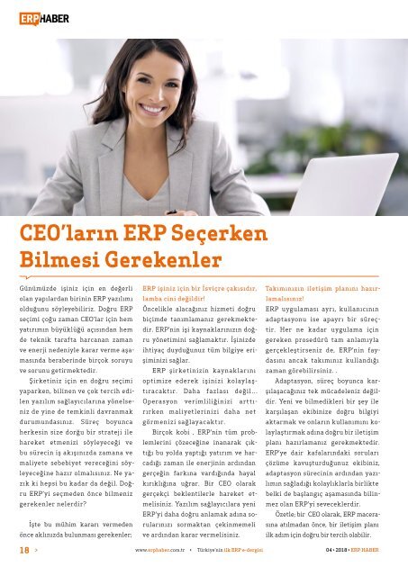 ERP HABER Nisan 2018