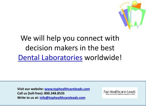 Dental Laboratories Email Addresses - Top Healthcare Leads