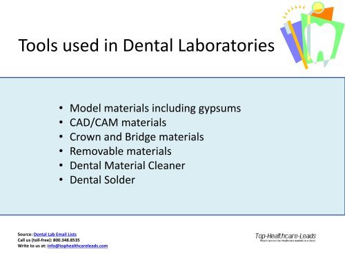 Dental Laboratories Email Addresses - Top Healthcare Leads